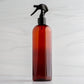 16oz Amber Bullet Bottle with Black Mini Trigger Sprayer