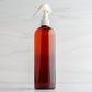 16oz Amber Bullet Bottle with White Mini Trigger Sprayer