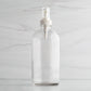 16 oz Clear Glass Bottle with White Mist Sprayer