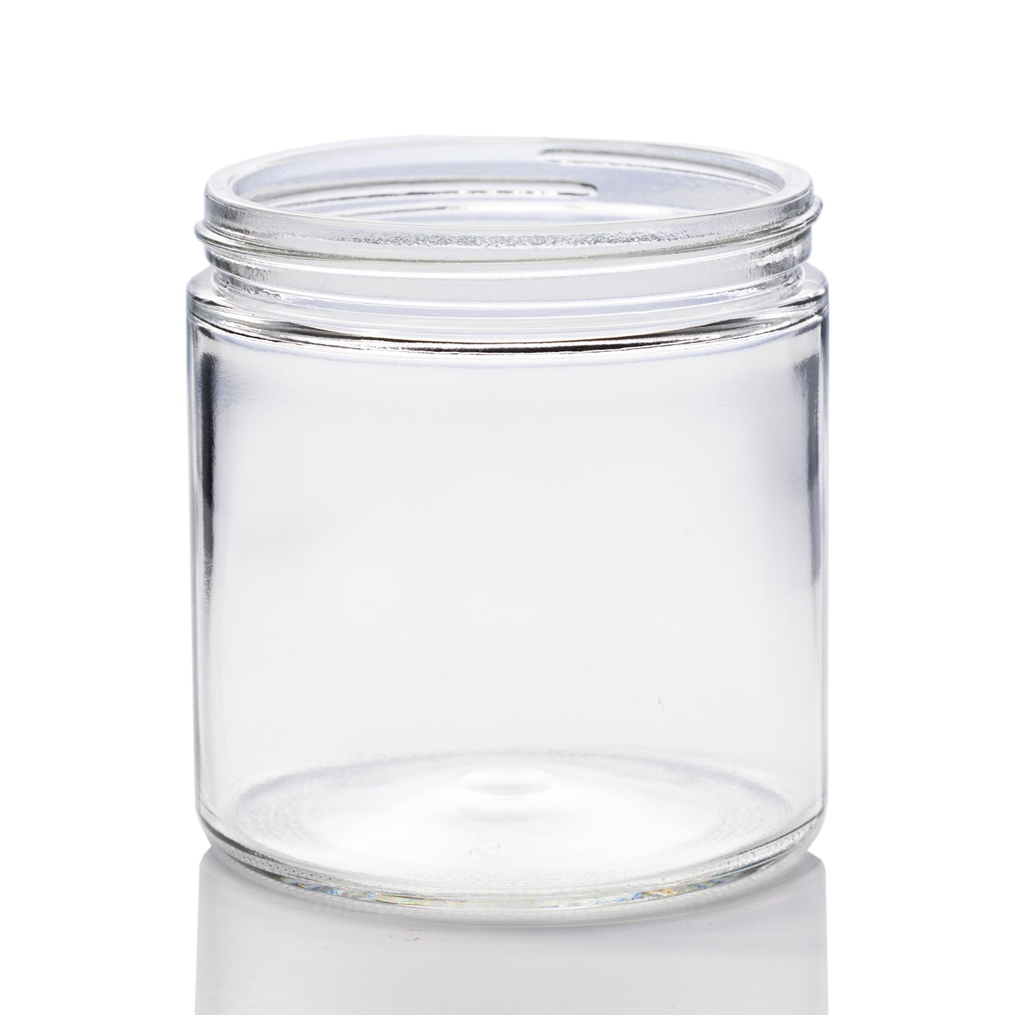 16 oz Clear Glass Jar with 89-400 Neck