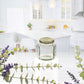190 ml Oval Hexagon Glass Jar with 58mm Gold Metal Lug Lid