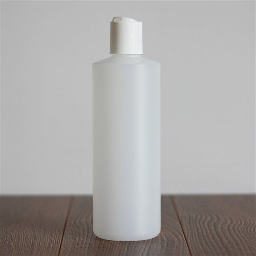 500 ml Natural HDPE Cylinder with Disc Cap - White