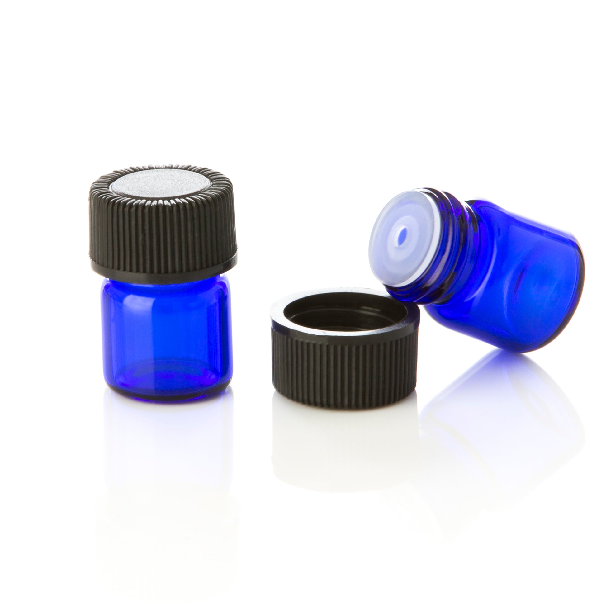 1 ml Blue Glass Vial with Orifice Reducer