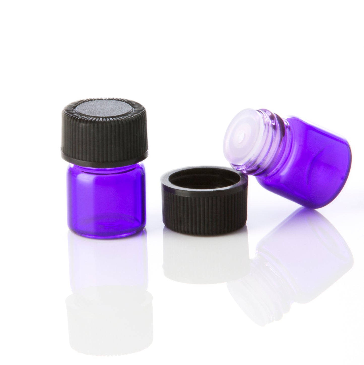 1 ml Purple Glass Vial with Orifice Reducer