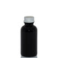 1 oz Black Glass Bottle with 20-400 Aluminum Cap