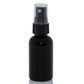 1 oz Black Glass Bottle with 20-400 Black Fine Mist Sprayer