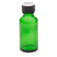 1 oz Green Glass Bottle with 20-400 Black Phenolic Cap