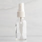1 oz Clear Glass Bottle with White Mister