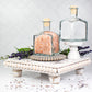 210 ml Clear Glass Square Bottle with Cork Lid 