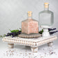 210 ml Frosted Glass Square Bottle with Cork Lid