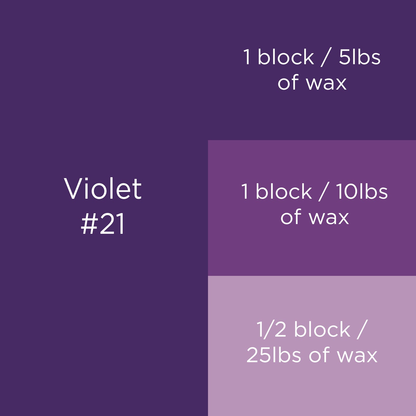 #21 Violet Candle Dye Block