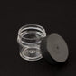 .25oz / 7.5ml Clear Thin Wall Jar with Black Ribbed Cap
