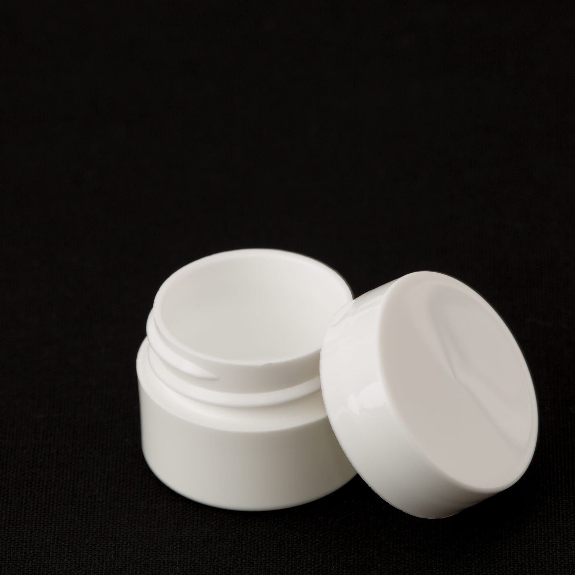 .25 oz / 7.5 ml White Lip Balm Jar with White Cap