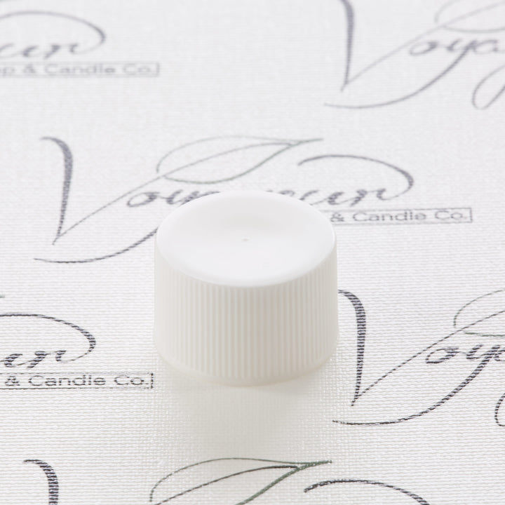 28-410 White Ribbed Screw Cap