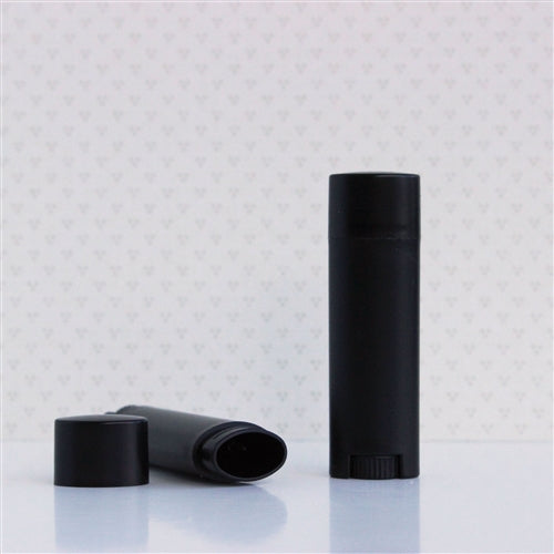 Lip Balm Tube Oval Black 4.5 ml / 0.15 oz
