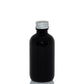 2 oz Black Glass Bottle with 20-400 Aluminum Cap