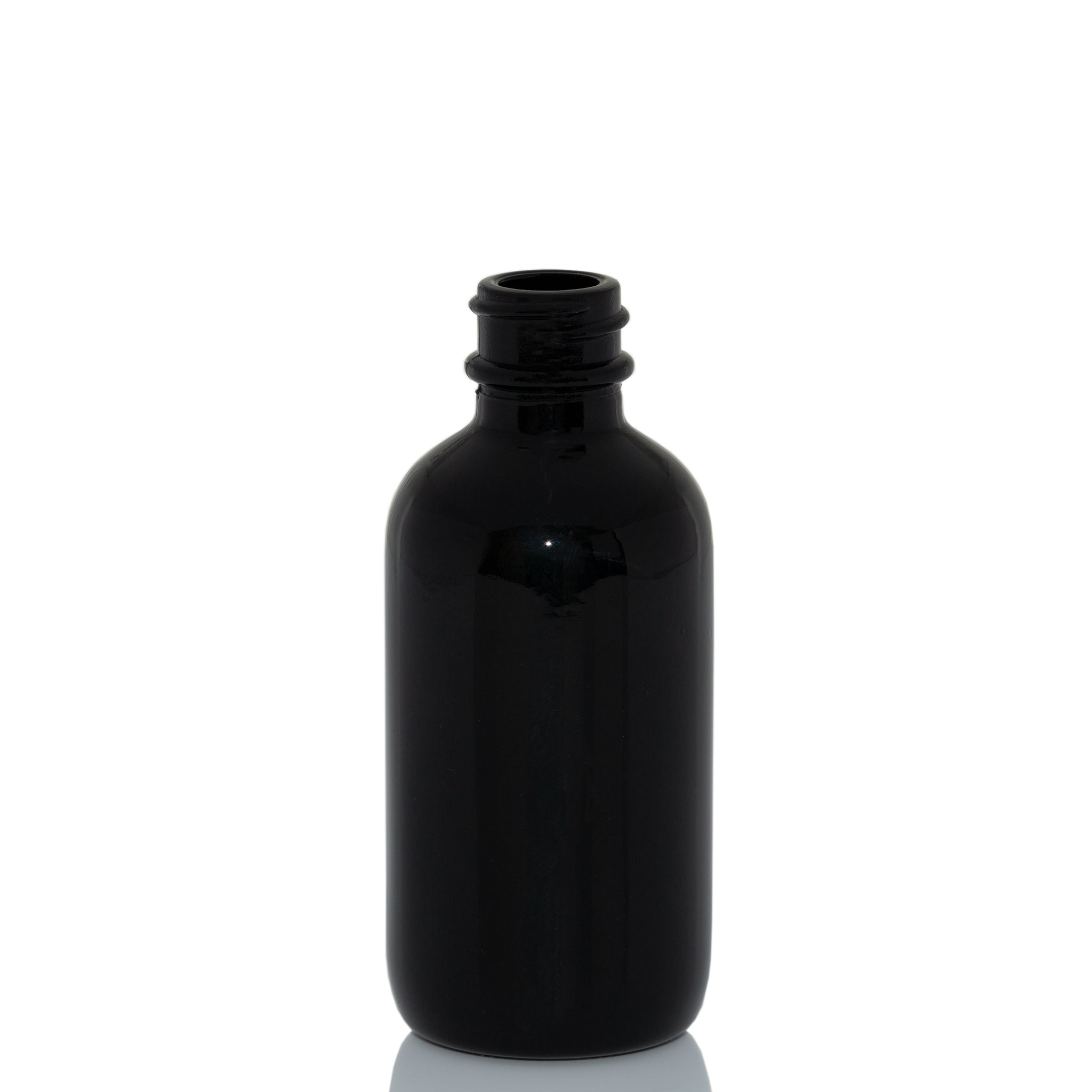2 oz Black Glass Bottle with 20400 Neck Voyageur Soap & Candle