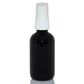 2 oz Black Glass Bottle with 20-400 White Fine Mist Sprayer
