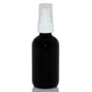 2 oz Black Glass Bottle with 20-400 White Treatment Pump