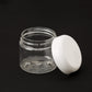 2 oz Clear Straight Sided Jar with White Dome Cap