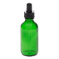 2 oz Green Glass Bottle with 60 ml Glass Tube Dropper