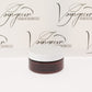 2 oz Amber Shallow Jar with White Gloss Flat Cap