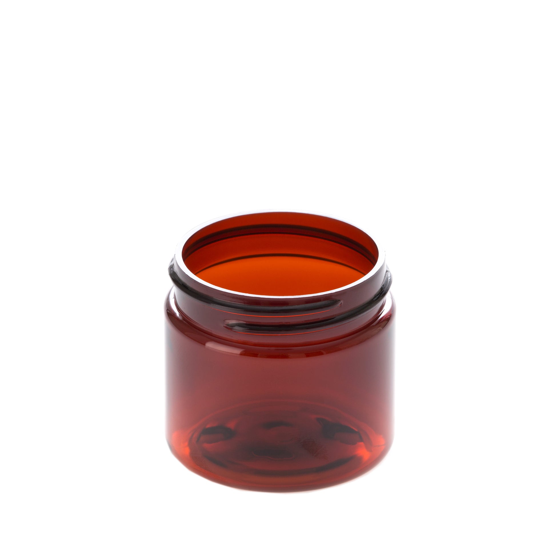 2 oz Amber Straight Sided Jar with No Closure
