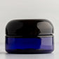 2 oz Blue Shallow Jar with 58-400 Black Dome Cap