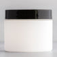2 oz Frosted Straight Sided Plastic Jar with Black Flat Gloss Cap