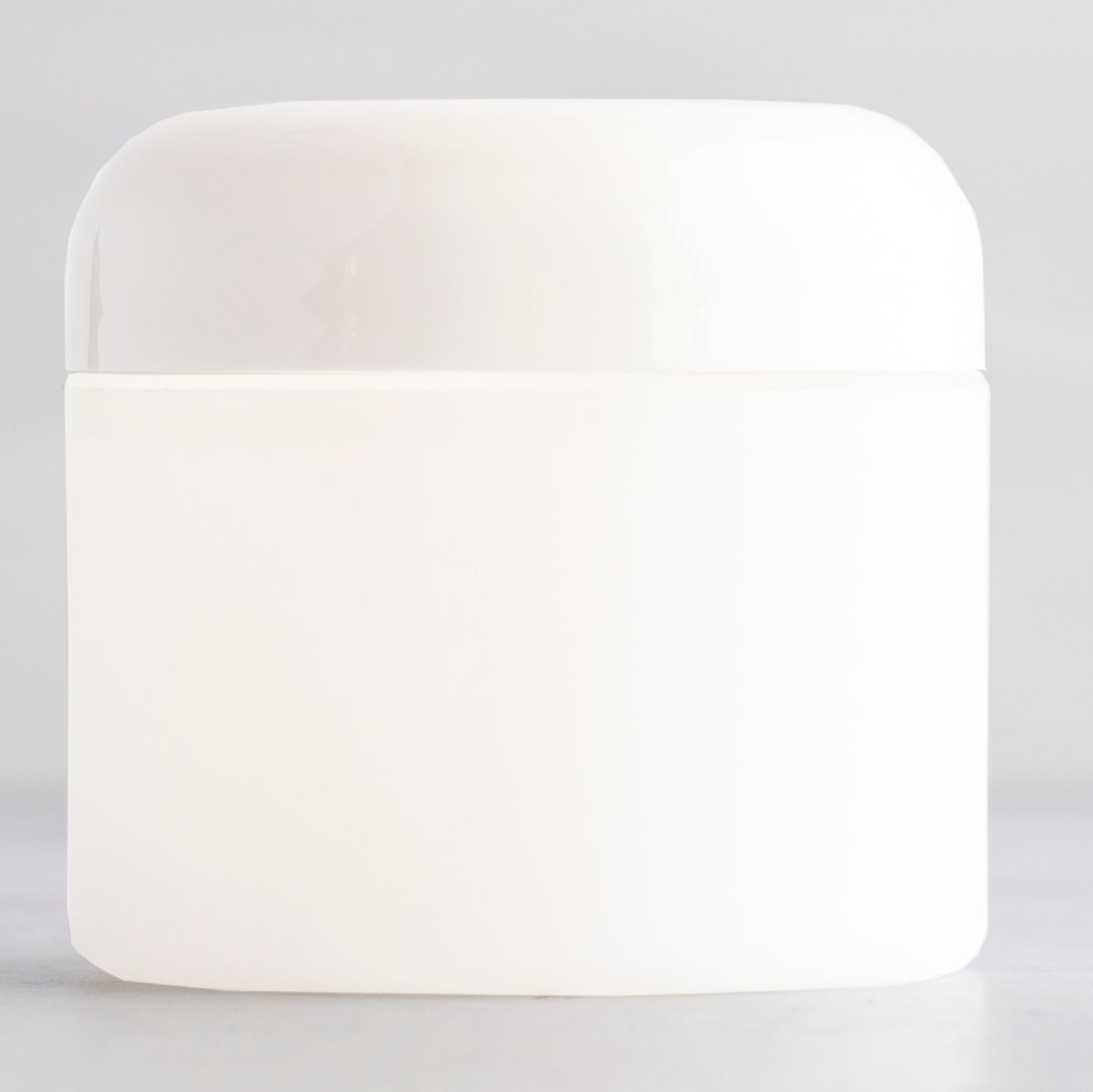 2 oz Frosted Straight Sided Plastic Jar with White Dome Cap