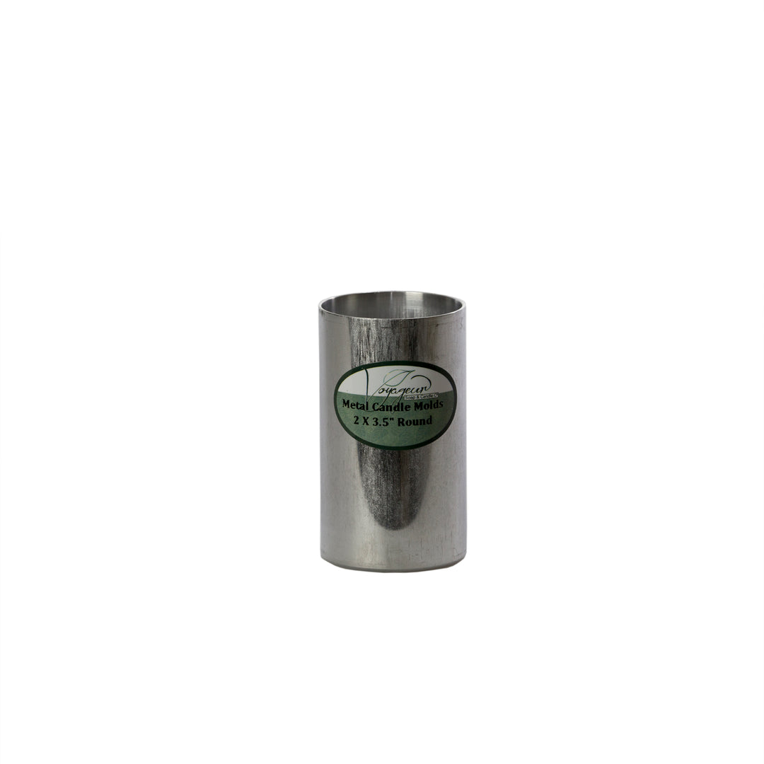 Round Metal Candle Mold 2" x 3.5"
