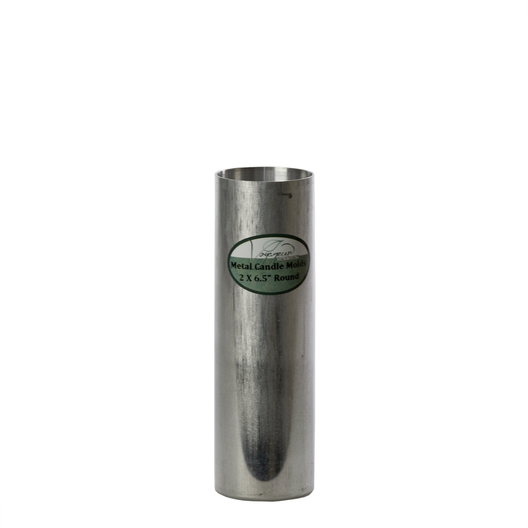 Round Metal Candle Mold 2" x 6.5"