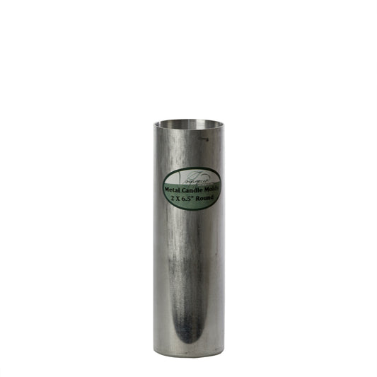 Round Metal Candle Mold 2" x 6.5"