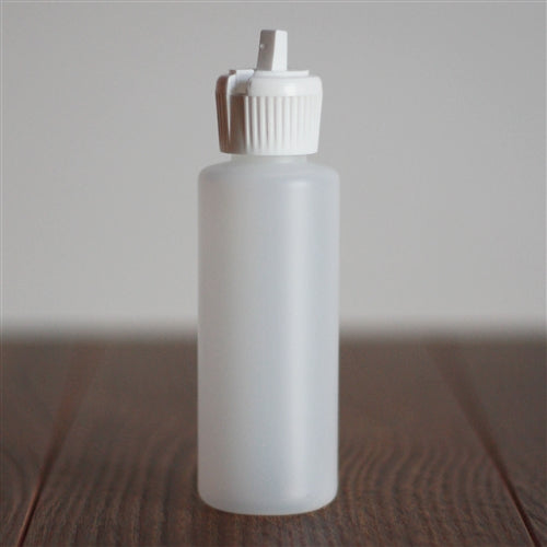 *60 ml Natural HDPE Cylinder with White Turret Cap