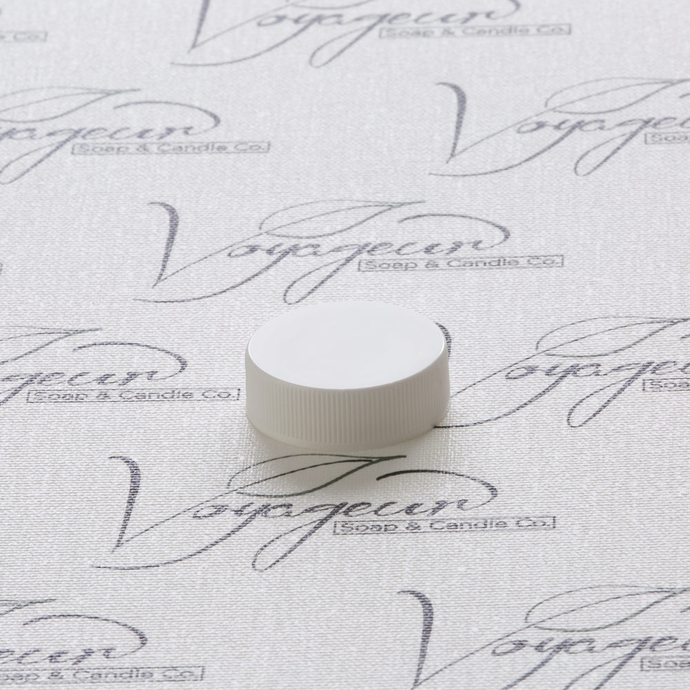 33-400 White Ribbed Screw Cap