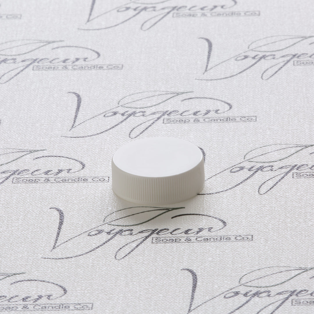 33-400 White Ribbed Screw Cap