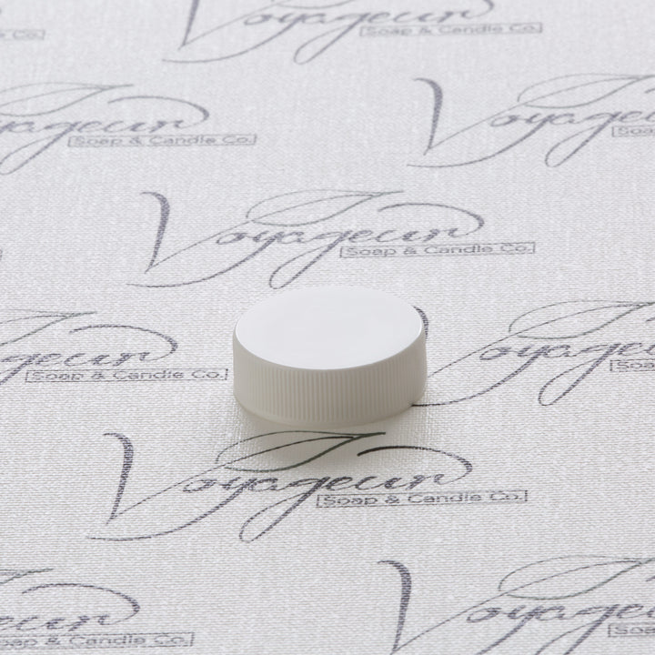 33-400 White Ribbed Screw Cap