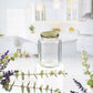 375 ml Oval Hexagon Glass Jar with 63mm Gold Metal Lug Lid