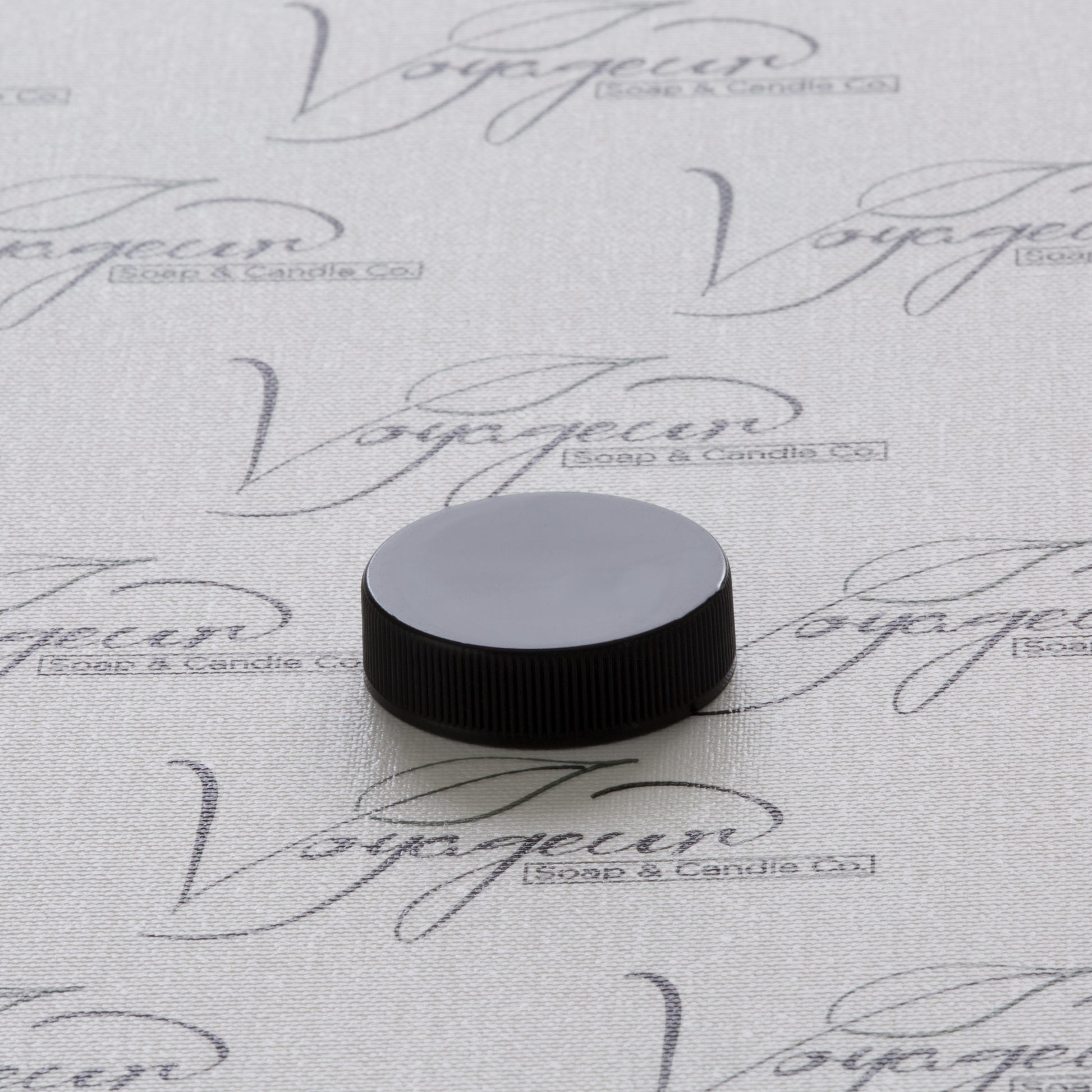38-400 Black Ribbed Screw Cap