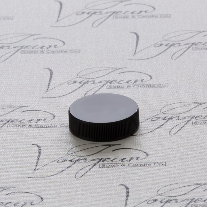 38-400 Black Ribbed Screw Cap