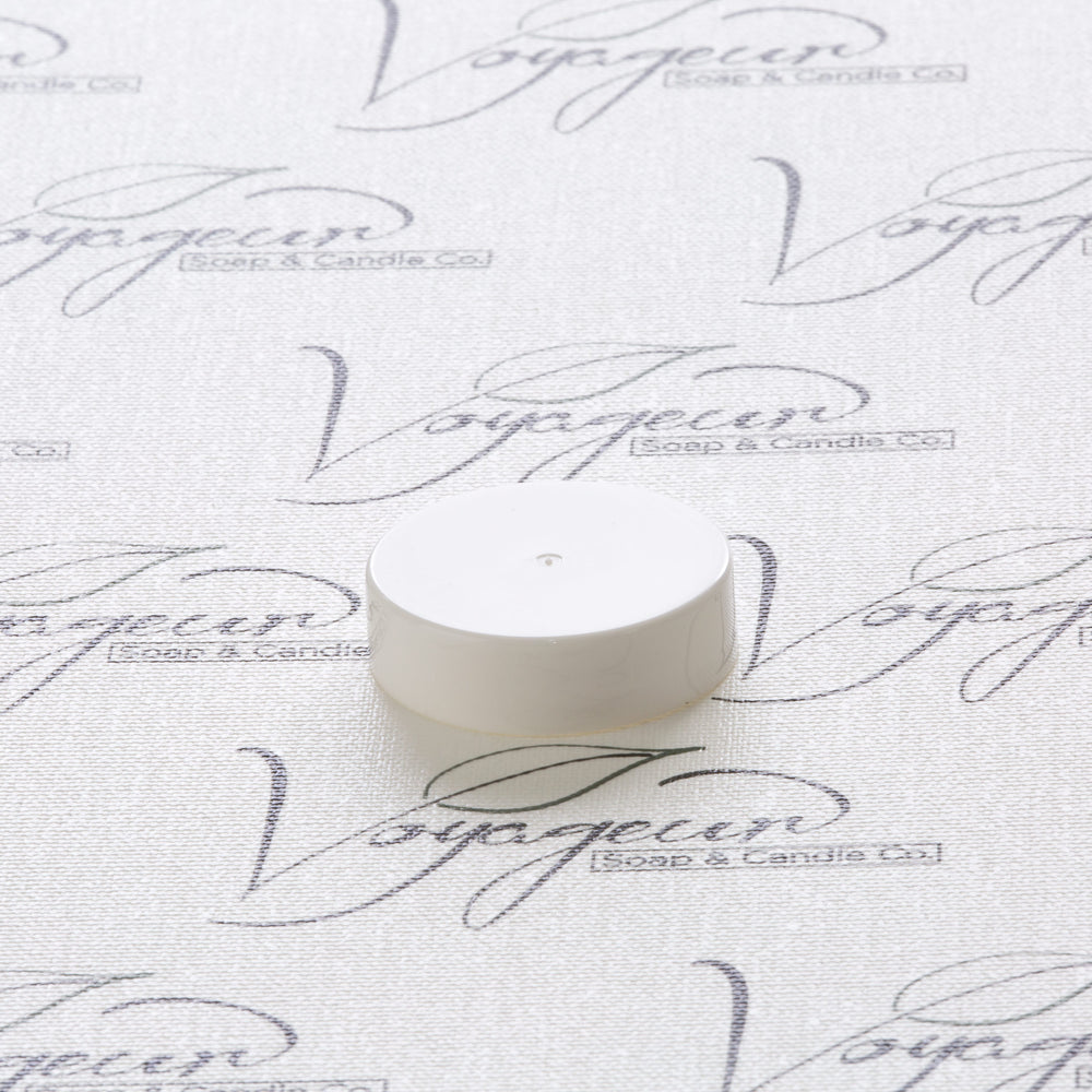38-400 White Flat Gloss Smooth Cap