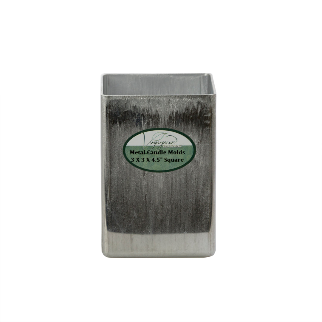 Square Metal Candle Mold 3" x 3" x 4.5"