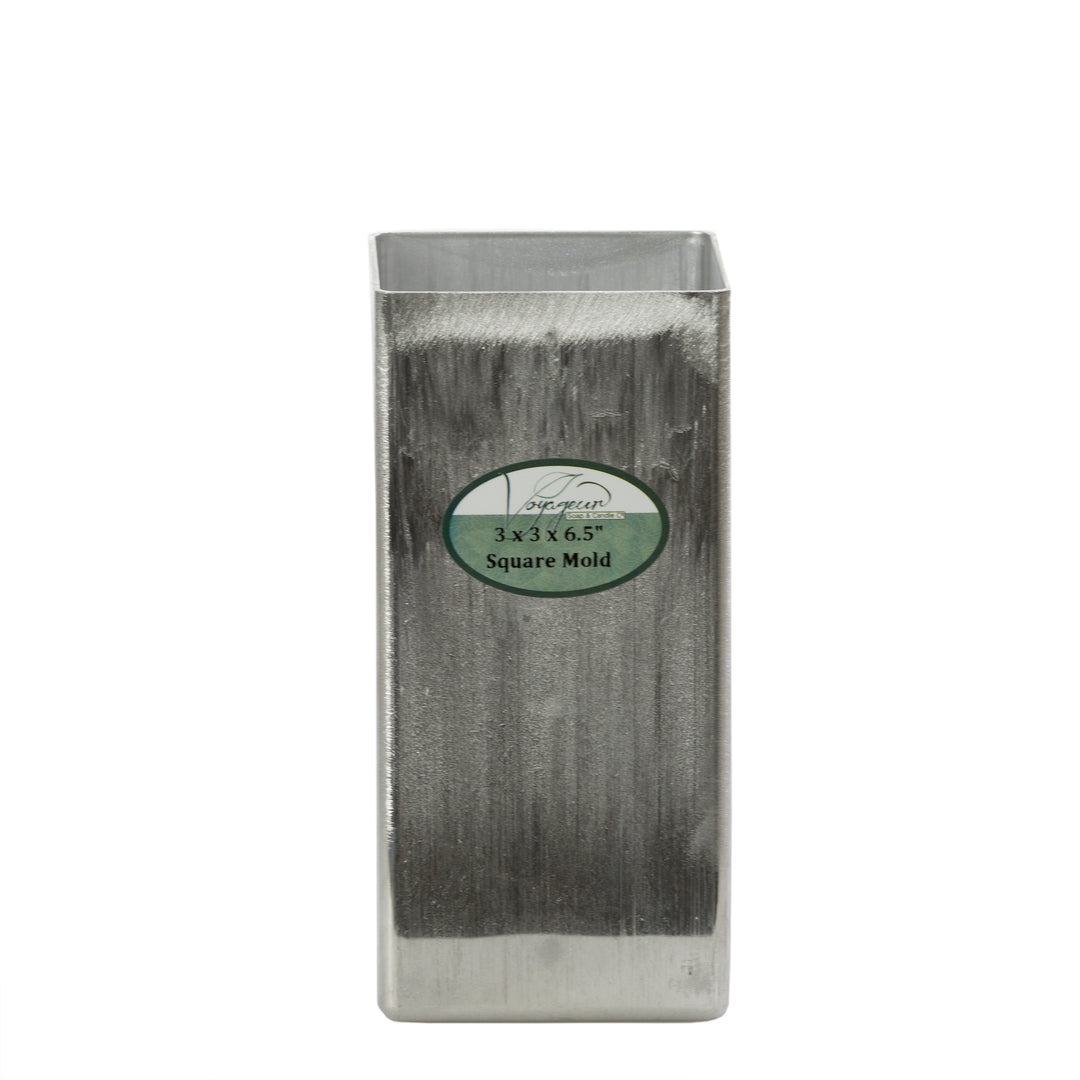Square Metal Candle Mold 3" x 3" x 6.5"