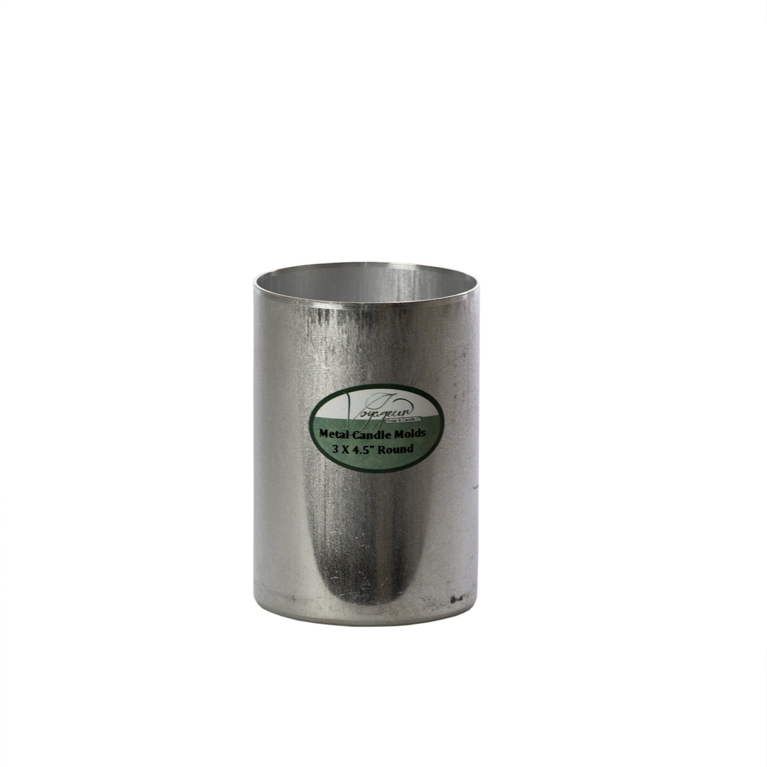 Round Metal Candle Mold 3" x 4.5"