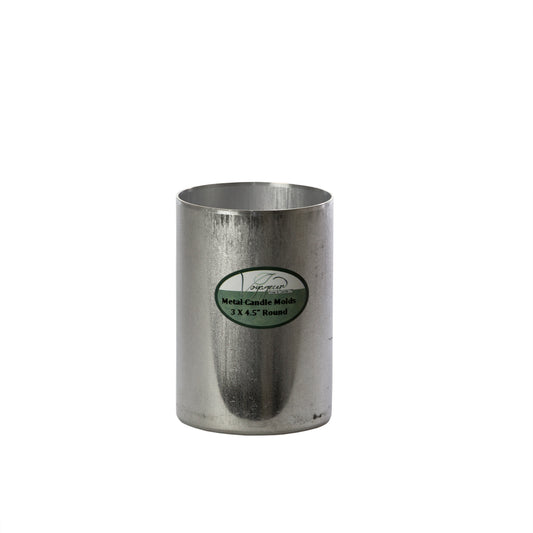 Round Metal Candle Mold 3" x 4.5"