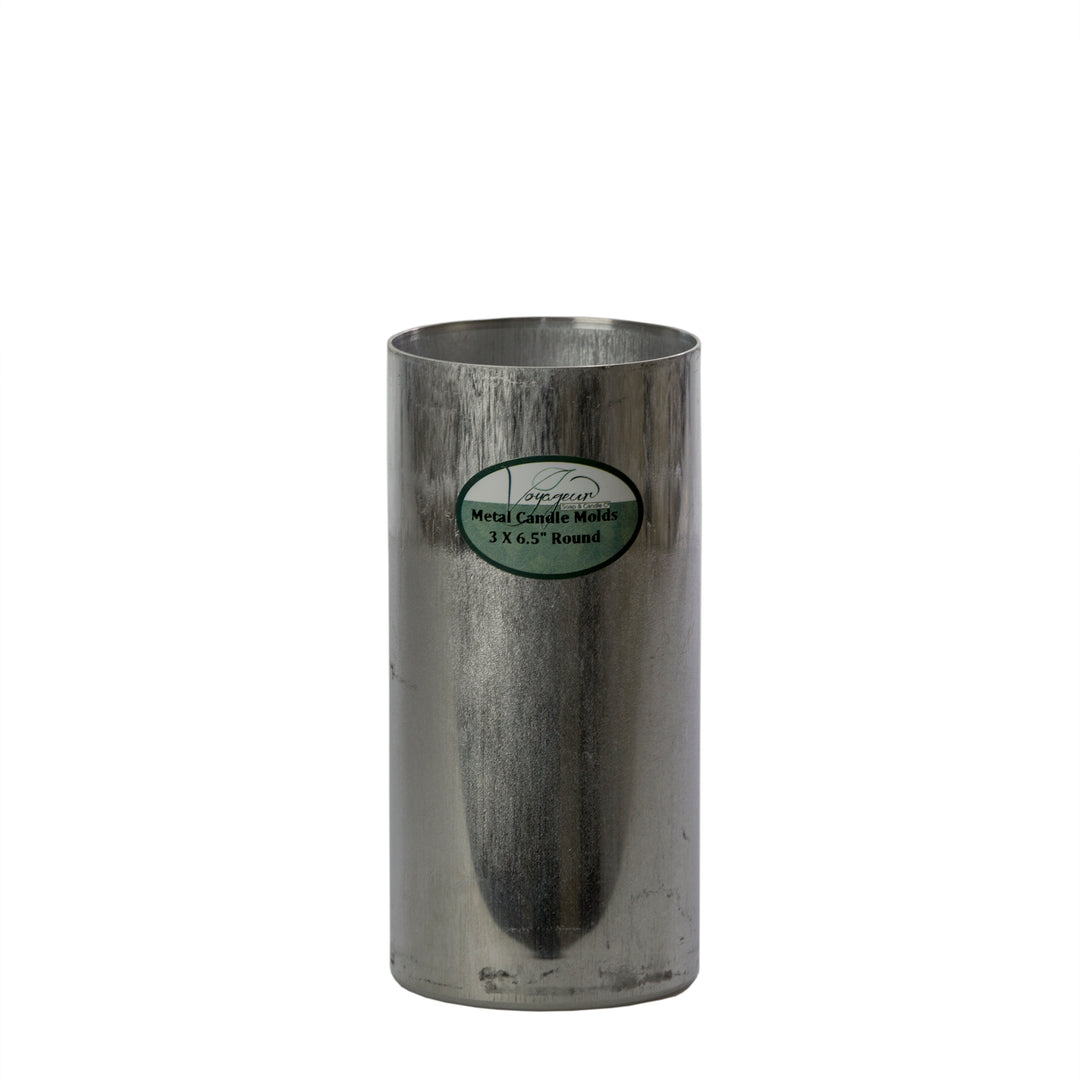 Round Metal Candle Mold 3" x 6.5"