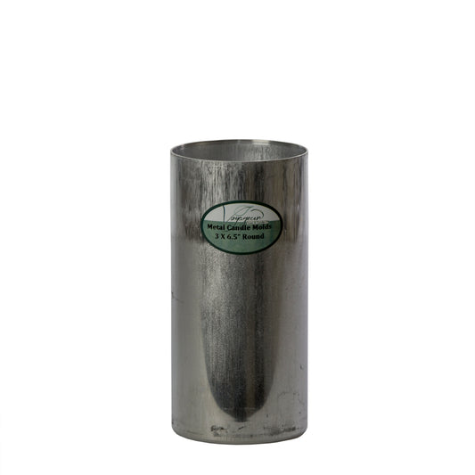 Round Metal Candle Mold 3" x 6.5"