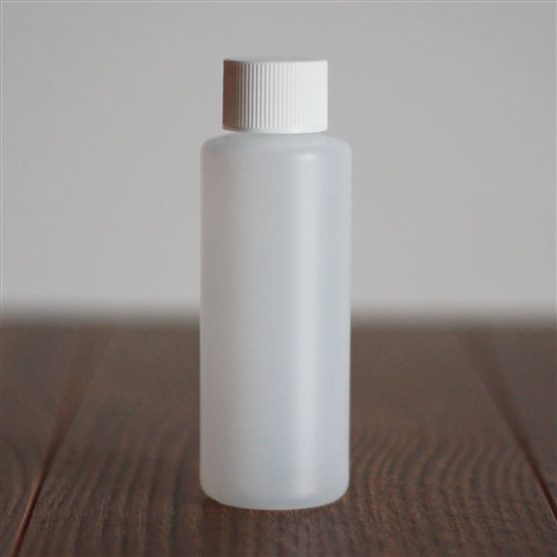 *60 ml Natural HDPE Cylinder with White Rib Cap