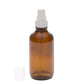 4 oz Amber Glass Bottle with 22-400 White Treatment Pump