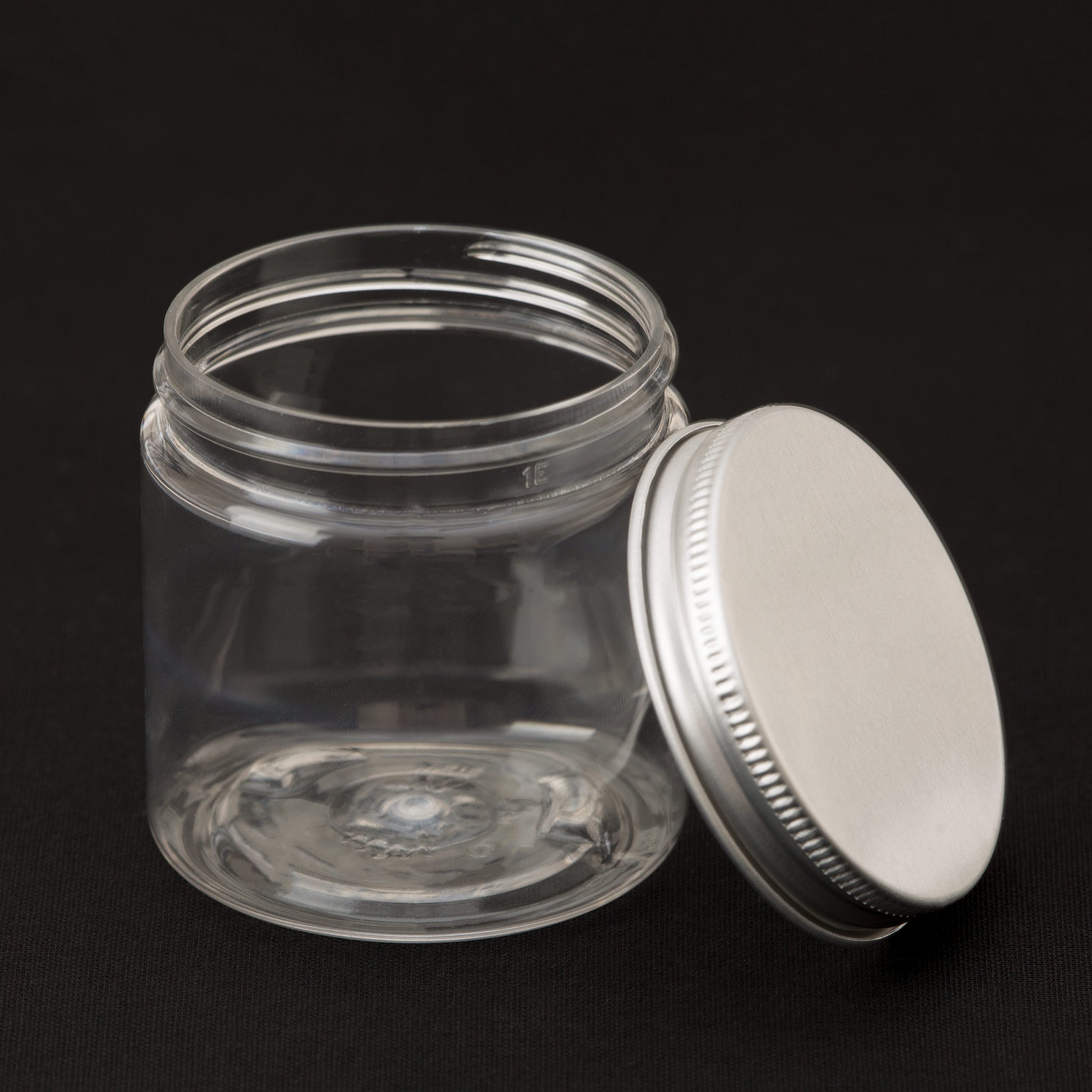 4 oz Clear Straight Sided Jar with Aluminum Cap